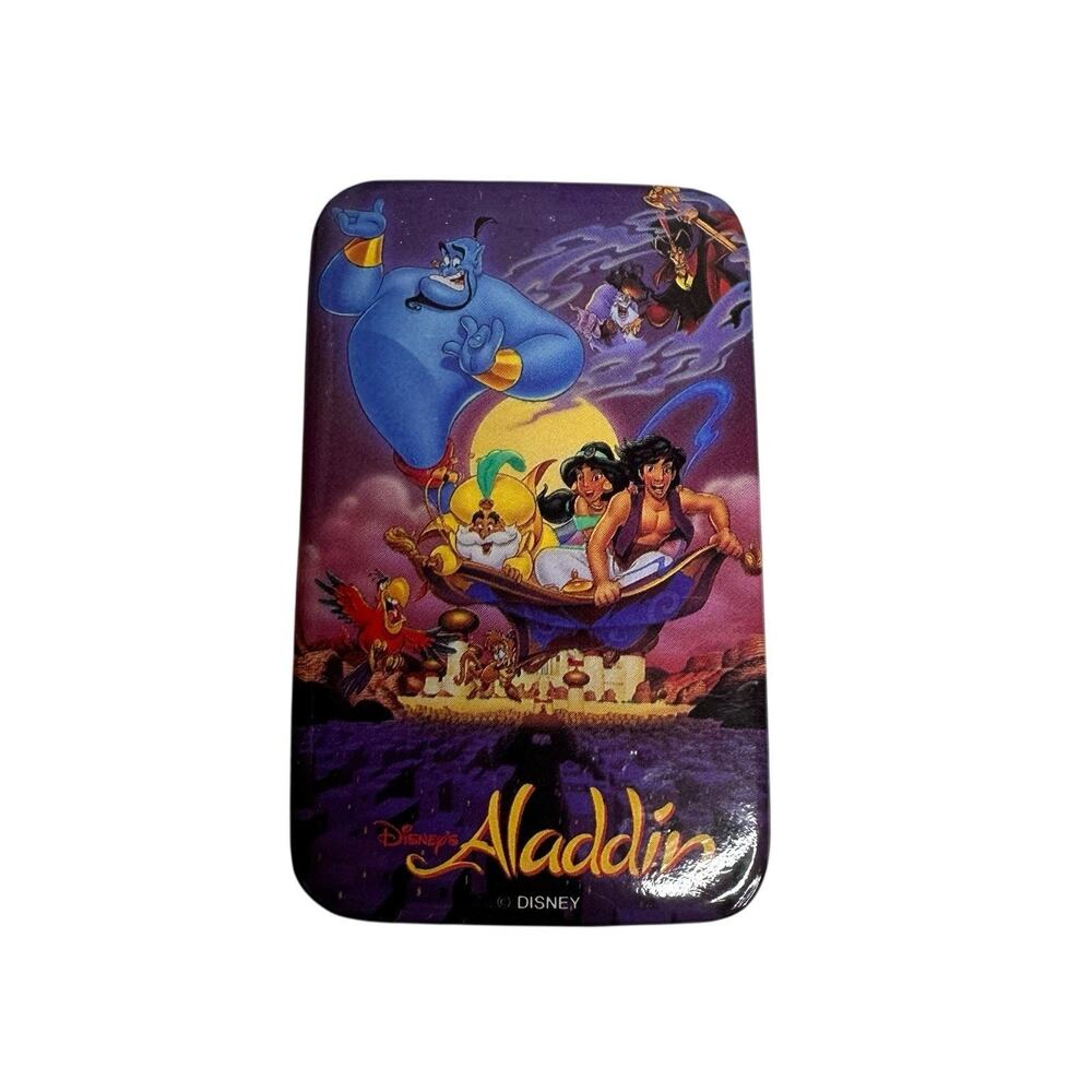 The Walt Disney Co Aladdin Genie Pin Back Button Vintage